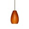 Besa Lighting Pera 9 Stem Pendant, Amber Matte, Satin Nickel Finish, 1x100W Incandescent 1TT-412680-SN - alternate 1